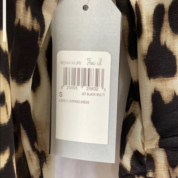 🔥Guess Long Sleeve Sexy Animal Print Dress Small - Picture 5 of 6